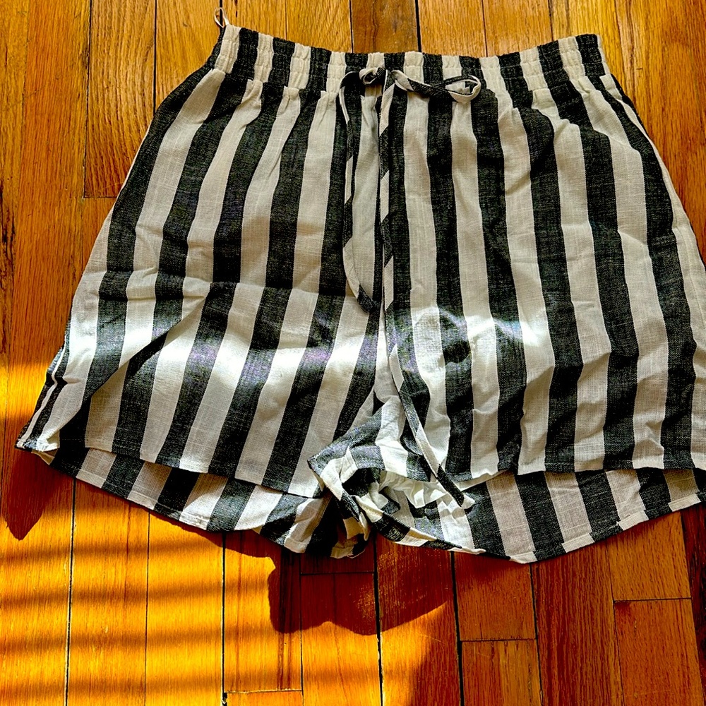 Striped shorts in size Medium